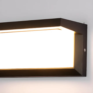 Simple Rectangular Plexiglas Outdoor Wall Light Black Image - 16