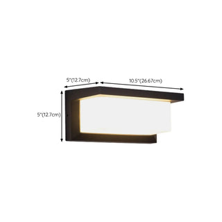 Simple Rectangular Plexiglas Outdoor Wall Light Black #size