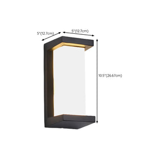 Simple Rectangular Plexiglas Outdoor Wall Light Black Image - 21