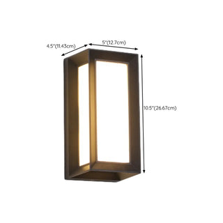 Simple Rectangular Plexiglas Outdoor Wall Light Black Image - 22