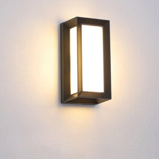 Simple Rectangular Plexiglas Outdoor Wall Light Black Image - 9