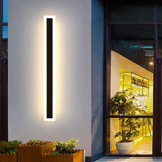 Modern Black Vertical Outdoor Waterproof Wall Lamp Zawala Image - 1