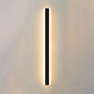 Modern Black Vertical Outdoor Waterproof Wall Lamp Zawala Image - 16