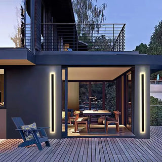 Modern Black Vertical Outdoor Waterproof Wall Lamp Zawala Image - 21