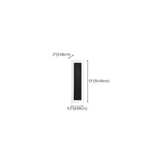 Modern Black Vertical Outdoor Waterproof Wall Lamp Zawala #size