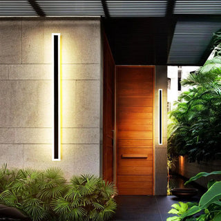 Modern Black Vertical Outdoor Waterproof Wall Lamp Zawala Image - 2
