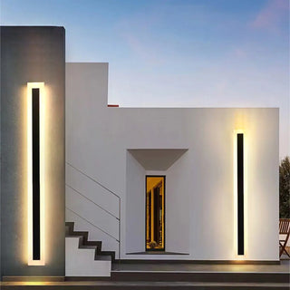 Modern Black Vertical Outdoor Waterproof Wall Lamp Zawala Image - 20