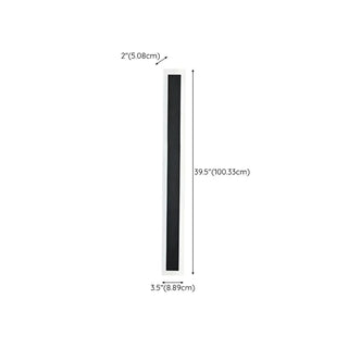 Modern Black Vertical Outdoor Waterproof Wall Lamp Zawala Image - 29