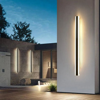 Modern Black Vertical Outdoor Waterproof Wall Lamp Zawala Image - 3