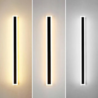 Modern Black Vertical Outdoor Waterproof Wall Lamp Zawala Image - 6