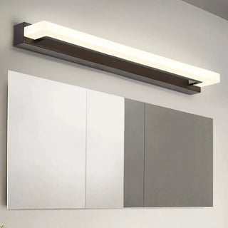 Black Rectangular Acrylic Wall-Mounted Vanity Light Zawala Image - 1