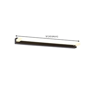 Black Rectangular Acrylic Wall-Mounted Vanity Light Zawala #size