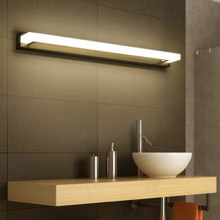 Black Rectangular Acrylic Wall-Mounted Vanity Light Zawala Image - 5