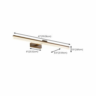 Classic Black Rectangular LED Mirror Vanity Light Zawala #size