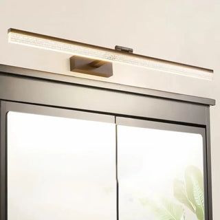 Classic Black Rectangular LED Mirror Vanity Light Zawala Image - 2