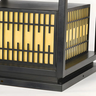 ZOWALA - Modern Black Rectangular Metal Outdoor Post Light Image - 14