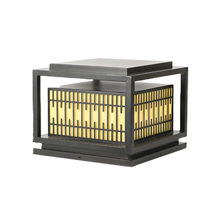 ZOWALA - Modern Black Rectangular Metal Outdoor Post Light Image - 15