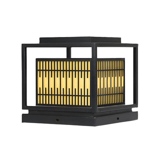 ZOWALA - Modern Black Rectangular Metal Outdoor Post Light Image - 17
