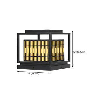 ZOWALA - Modern Black Rectangular Metal Outdoor Post Light Image - 19