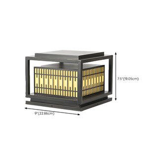 ZOWALA - Modern Black Rectangular Metal Outdoor Post Light Image - 21