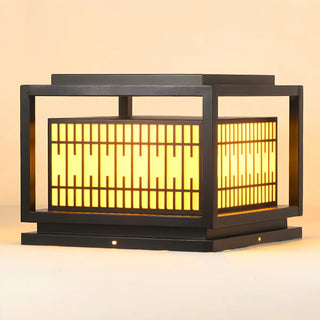 ZOWALA - Modern Black Rectangular Metal Outdoor Post Light Image - 9