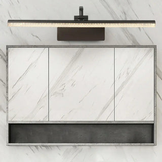 Black Modern Rectangular Metal Vanity Light Fixture Zawala Image - 1