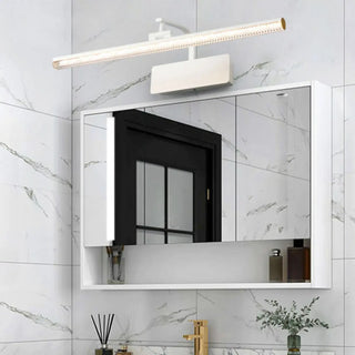 Black Modern Rectangular Metal Vanity Light Fixture Zawala Image - 2