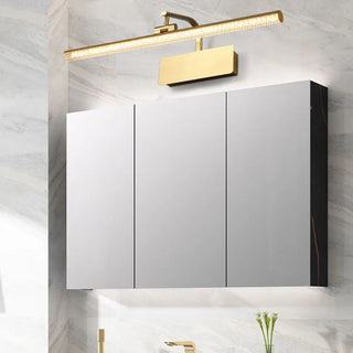 Black Modern Rectangular Metal Vanity Light Fixture Zawala Image - 3