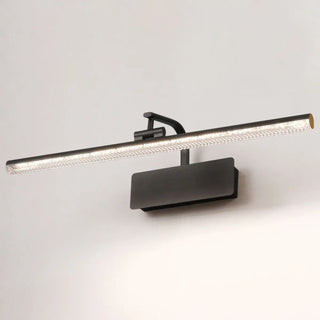 Black Modern Rectangular Metal Vanity Light Fixture Zawala Image - 5