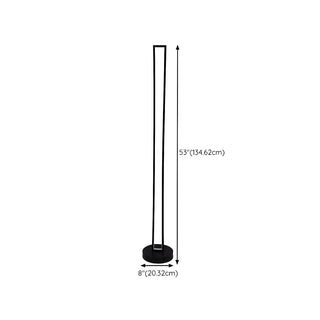 Metal Modern Black Rectangular RGB LED Floor Lamp Zawala #size