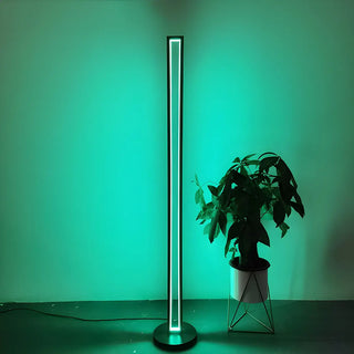 Metal Modern Black Rectangular RGB LED Floor Lamp Zawala Image - 4