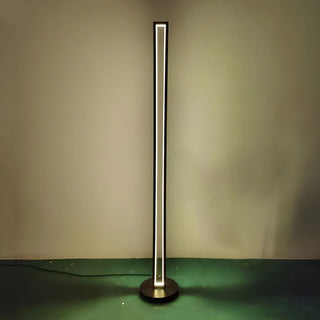 Metal Modern Black Rectangular RGB LED Floor Lamp Zawala Image - 6