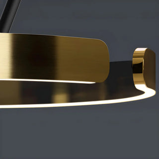 Modern Black Ring and Arc LED Metal Floor Lamp Zawala Image - 12