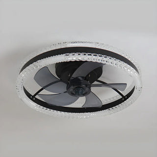 Modern Elegant Flush Ring Ceiling Fan with LED Light Zawala Image - 10