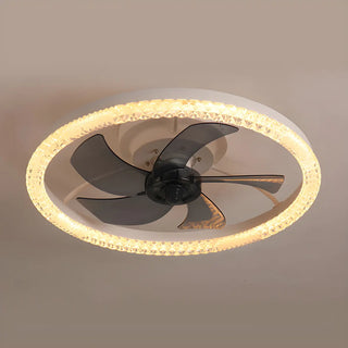Modern Elegant Flush Ring Ceiling Fan with LED Light Zawala Image - 14