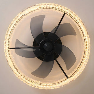 Modern Elegant Flush Ring Ceiling Fan with LED Light Zawala Image - 6
