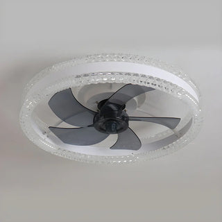 Modern Elegant Flush Ring Ceiling Fan with LED Light Zawala Image - 8