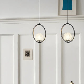 ZOWALA - Modern Clear Acrylic Globe Pendant Light Bedroom Image - 1