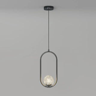 ZOWALA - Modern Clear Acrylic Globe Pendant Light Bedroom Image - 17