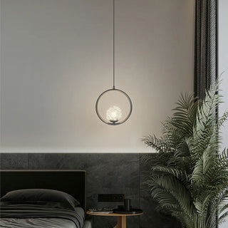 ZOWALA - Modern Clear Acrylic Globe Pendant Light Bedroom Image - 2