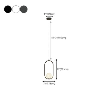 ZOWALA - Modern Clear Acrylic Globe Pendant Light Bedroom Image - 24