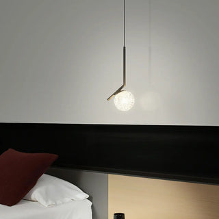 ZOWALA - Modern Clear Acrylic Globe Pendant Light Bedroom Image - 3