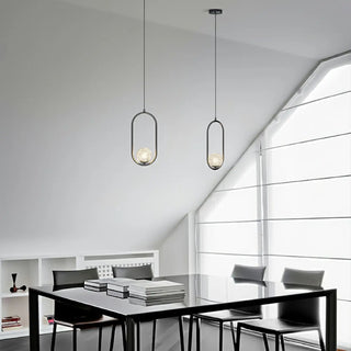ZOWALA - Modern Clear Acrylic Globe Pendant Light Bedroom Image - 4