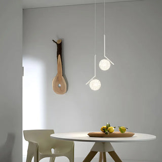 ZOWALA - Modern Clear Acrylic Globe Pendant Light Bedroom Image - 6