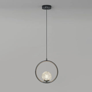 ZOWALA - Modern Clear Acrylic Globe Pendant Light Bedroom Image - 9