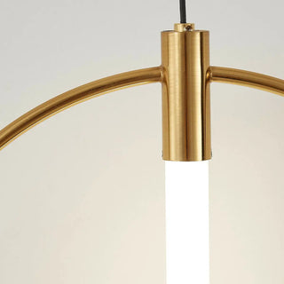 ZOWALA - Modern Bedroom Gold Ring White Acrylic Pendant Light Image - 10
