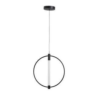 ZOWALA - Modern Bedroom Gold Ring White Acrylic Pendant Light Image - 7