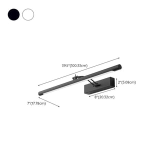 ZOWALA - Modern Bathroom Sliver Cylinder LED Vanity Light Image - 22