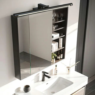 ZOWALA - Metal Tubular Black LED Bathroom Vanity Mirror Light Image - 1