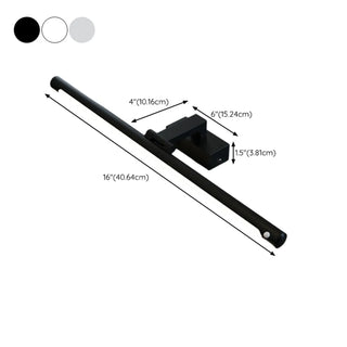ZOWALA - Metal Tubular Black LED Bathroom Vanity Mirror Light #size